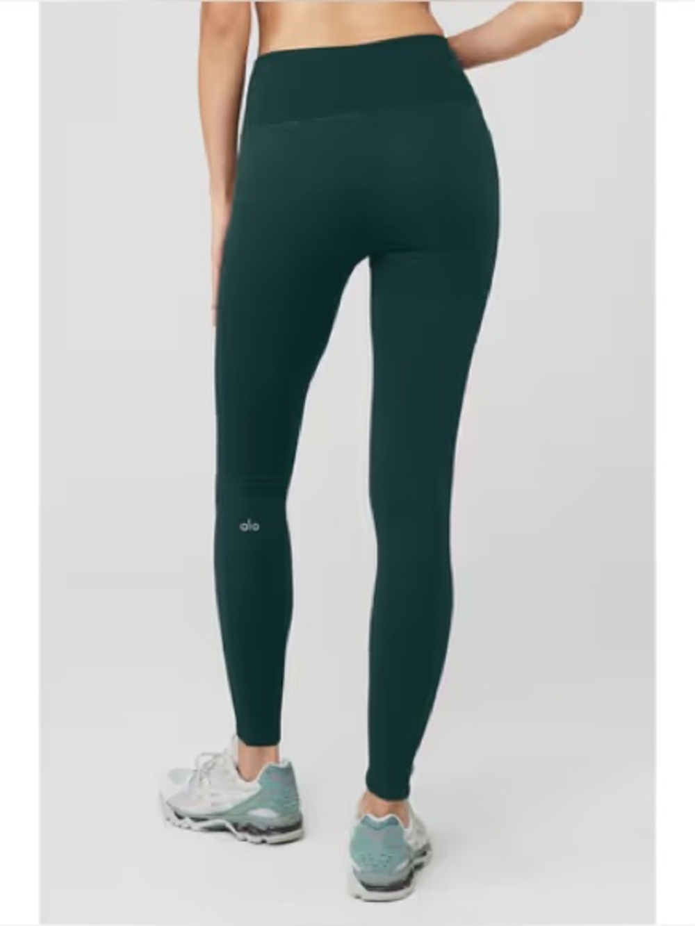 ALO Yoga Seamless Ribbed Mindful Movement Legging Midnight Green XS